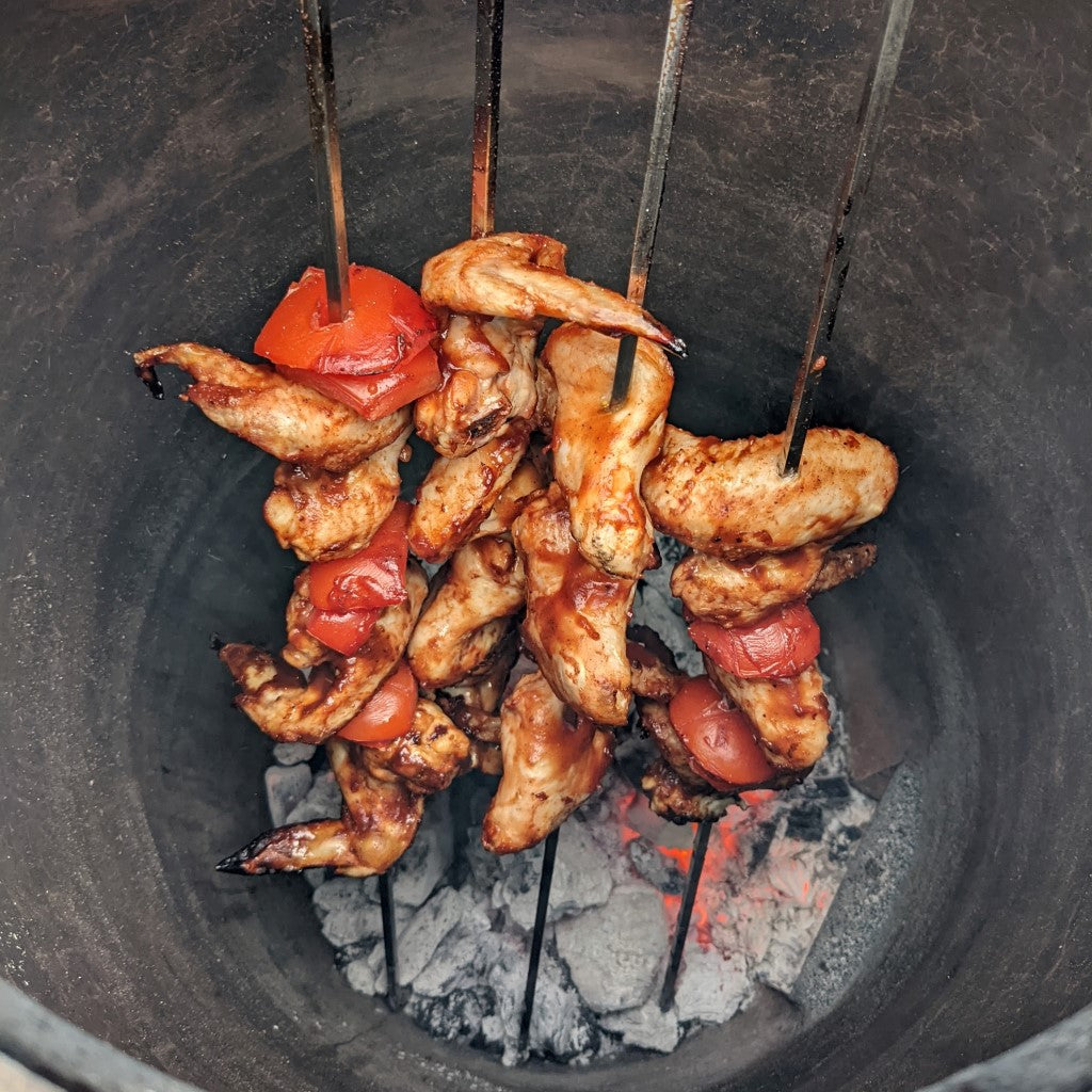 chicken wings in tandoor oven