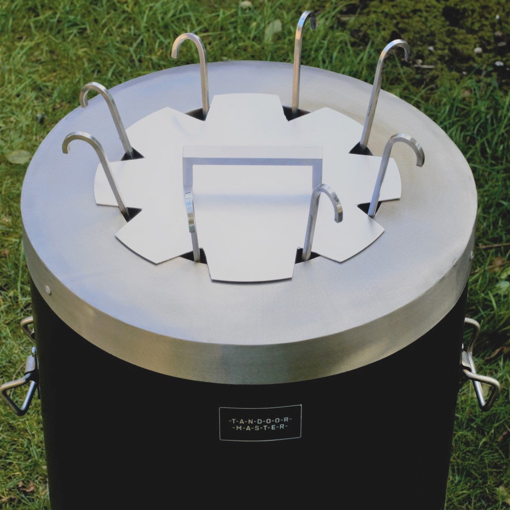 Tandoor lid with skewer holes | Tandoor Oven Lid